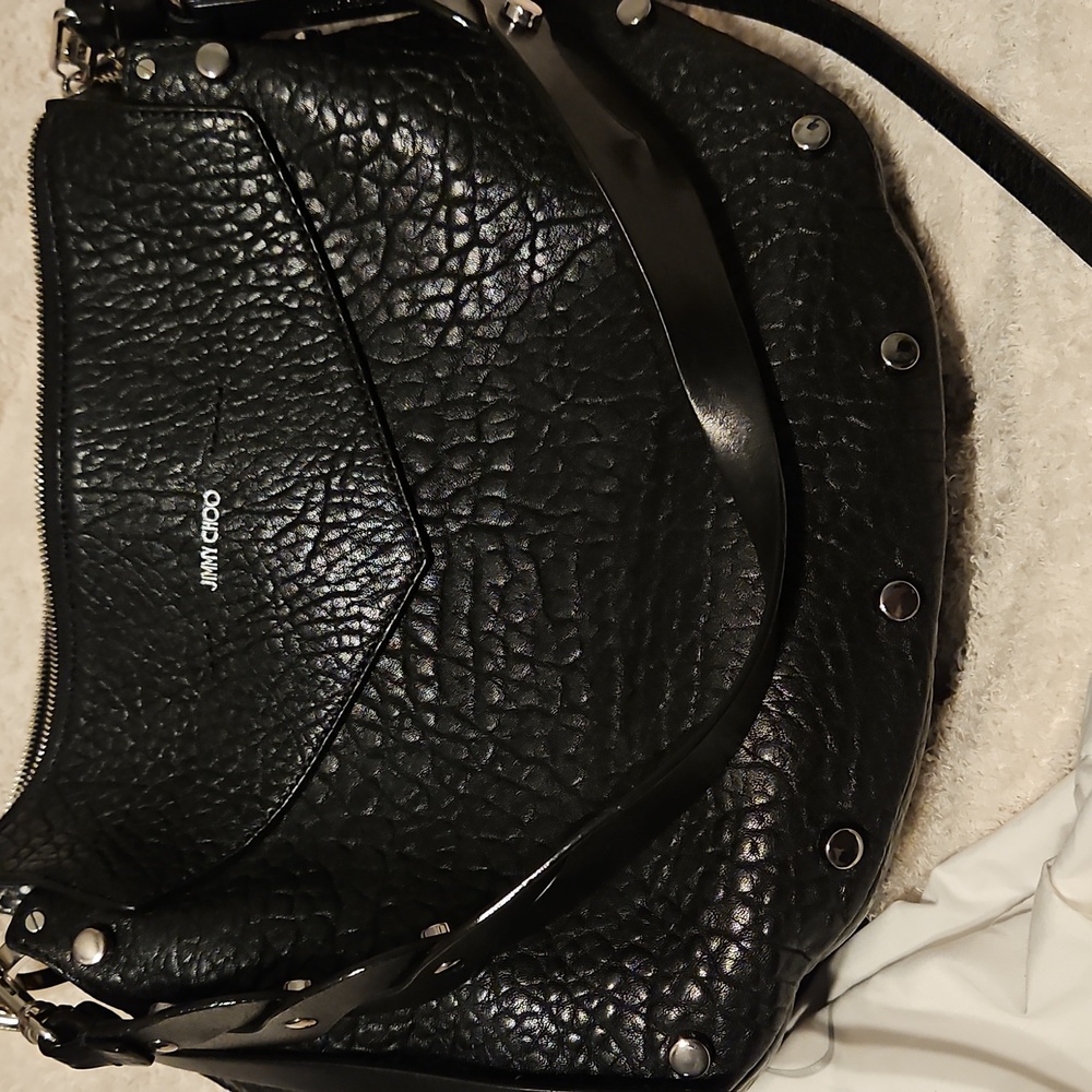Jimmy Choo Black Leather 2 Way Bag
